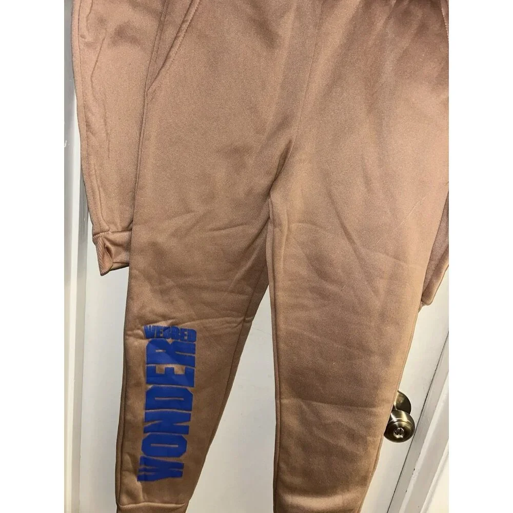 Spider Man Brown 2-Piece Casual Marvel Crew Neck Sweater& Jogger Set Size 10/12